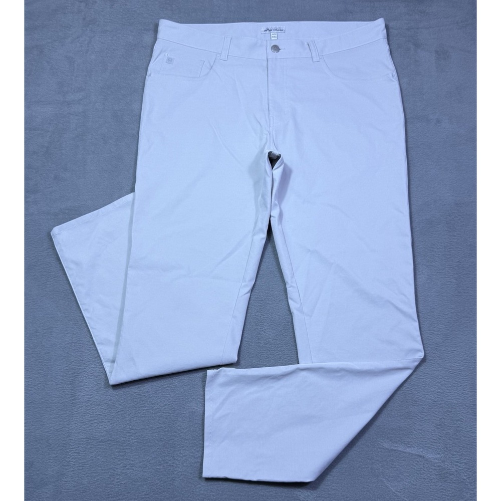Peter Millar Pants Mens 35x32 5 Pocket Performance Chino Gray Normcore Golf